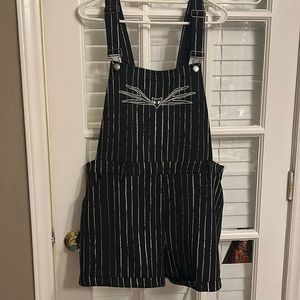 Hot Topic Jack Skellington Overalls/Shortalls
